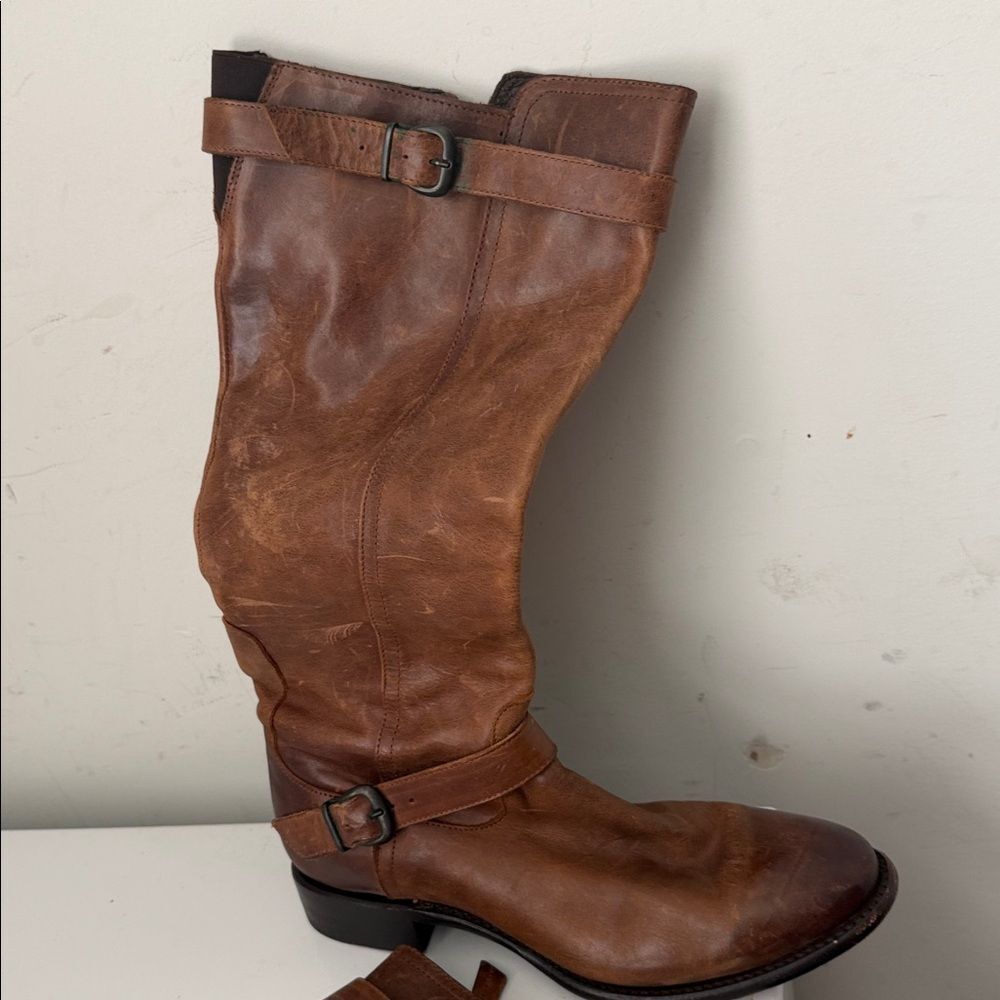 Sonora Melinda Boots - Leather Square Toe as 8.5 - Picture 5 of 5
